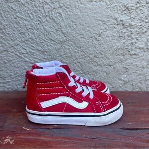 Red High Top Vans, Toddler Size 6